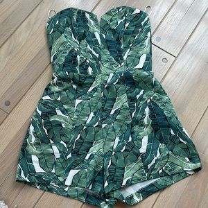 H&M concious palm print romper